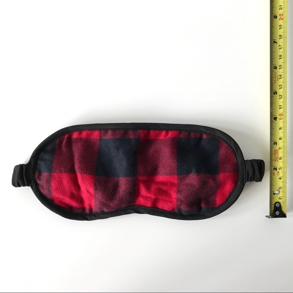 NWT J.Crew Red Buffalo Check Plaid Sleep Mask - Picture 7 of 10